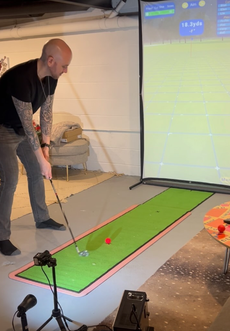 Guy Playing Chip Caddie